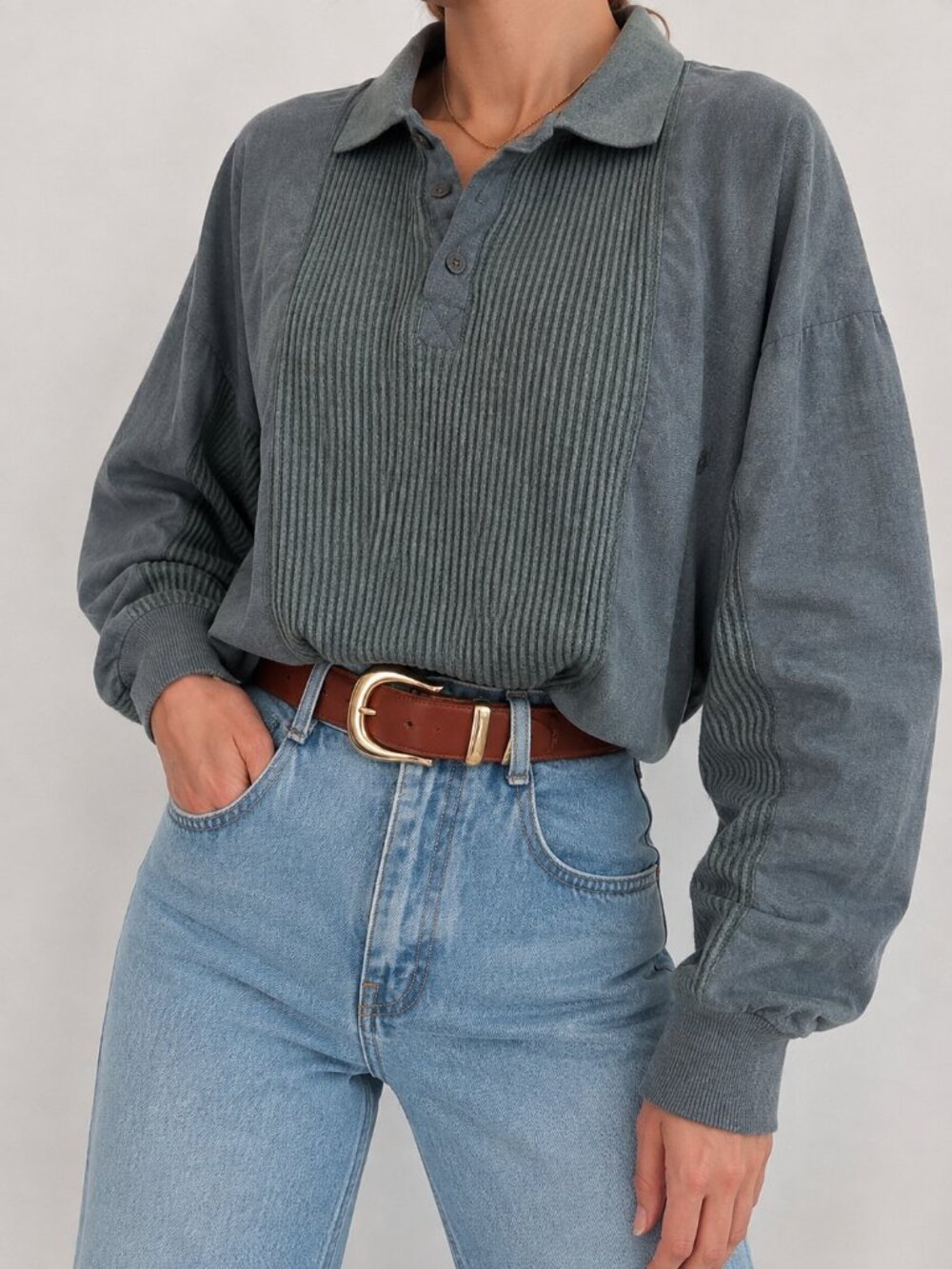 Vintage 90s Army Green Pullover Size XL Baggy Oversized (c8)